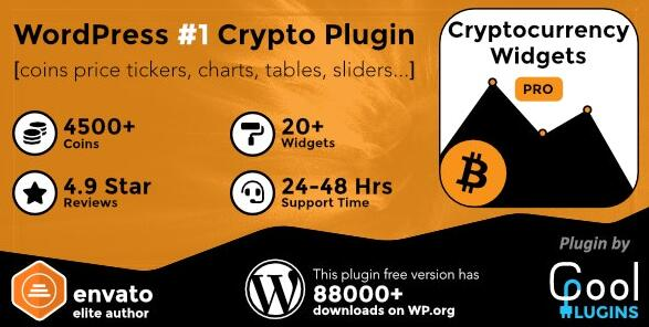 Cryptocurrency Widgets Pro v3.9.4 – WordPress加密数字货币插件 破解版-我爱学习网