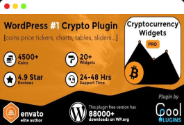 免费下载Cryptocurrency Widgets Pro v3.9.4破解版– WordPress加密数字货币插件-徐道博客