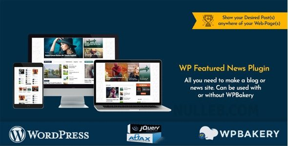 WP Featured News Pro v1.6.0 – 自定义帖子列表插件-徐道博客