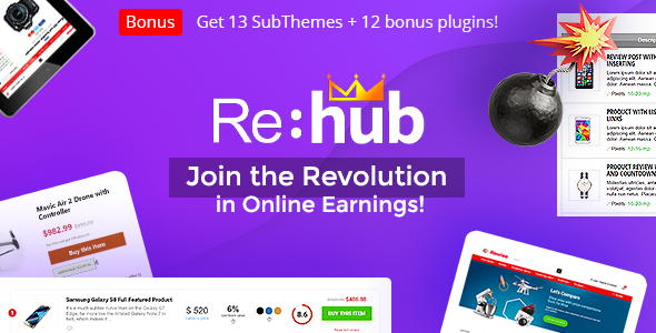 REHub v19.7.9 – 价格比较与多供应商市场 WordPress 主题（破解版）-徐道博客