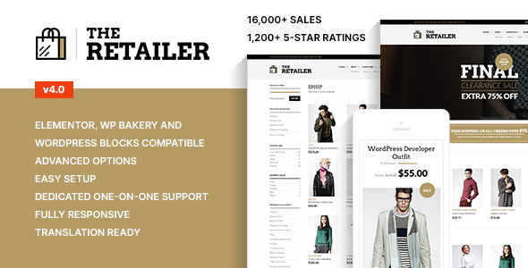 免费下载The Retailer v4.7——高级电子商务 WooCommerce WordPress 主题-徐道博客