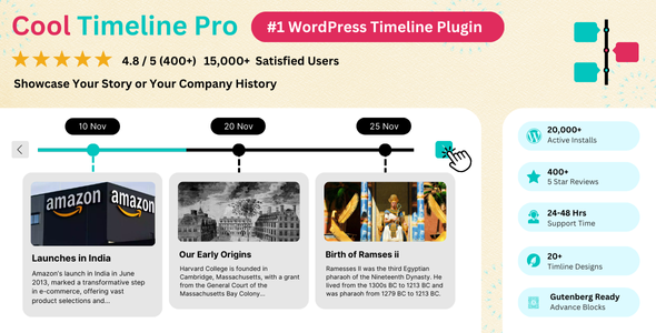 Cool Timeline Pro v4.8.9 — 适用于 WordPress 的水平和垂直时间轴插件（已破解）-徐道博客