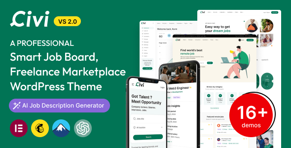 Civi v2.1.4 — 招聘板、自由职业市场 WordPress 主题-徐道博客